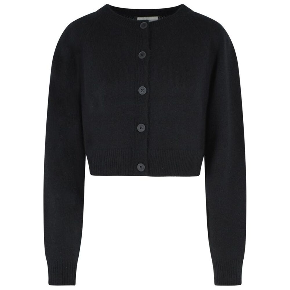 Loulou De Saison 'Heike' Cropped Black Cashmere Cardigan Women
